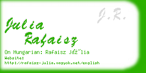 julia rafaisz business card